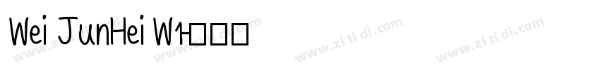 Wei JunHei W1字体转换